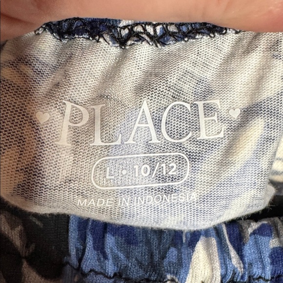 NWT The Children’s Place Blue Floral Off Shoulder Dress Size L 10/12 Ruffle Boho - Picture 3 of 10